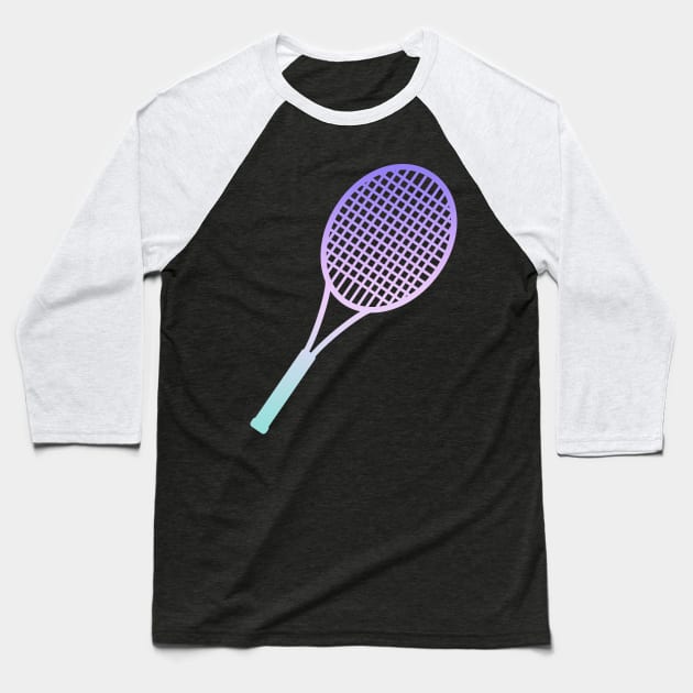 Tennis Racket Baseball T-Shirt by okpinsArtDesign